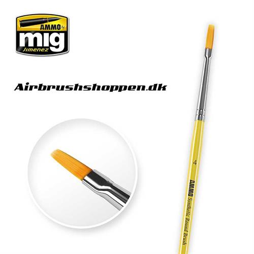 A.MIG 8620 Syntetisk pensel 4 flad pensel